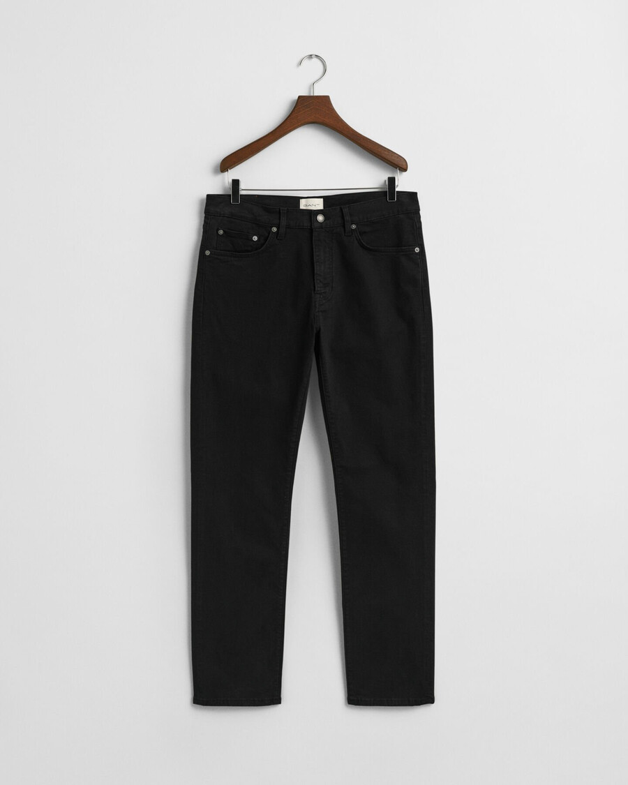 regular fit desert jeans - black