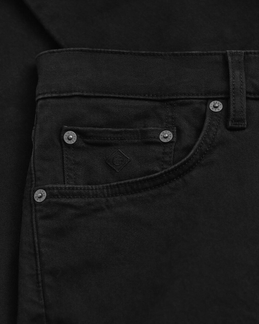 regular fit desert jeans - black