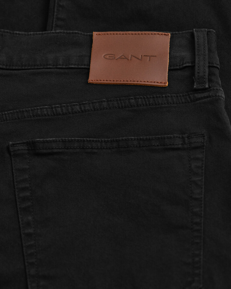 regular fit desert jeans - black