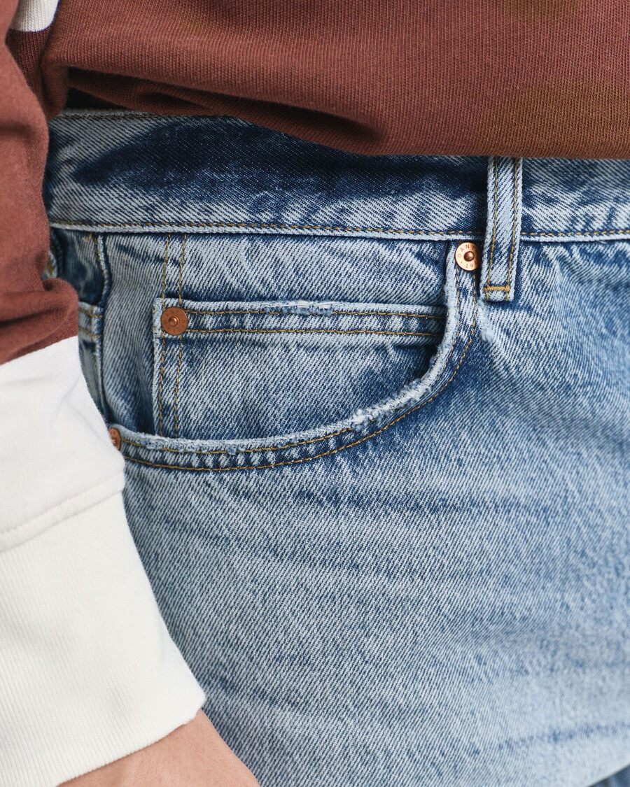 vintage washed bootcut jeans - semi light blue vintage