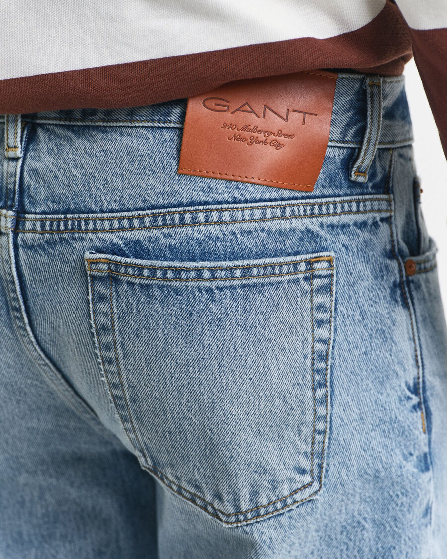 vintage washed bootcut jeans - semi light blue vintage