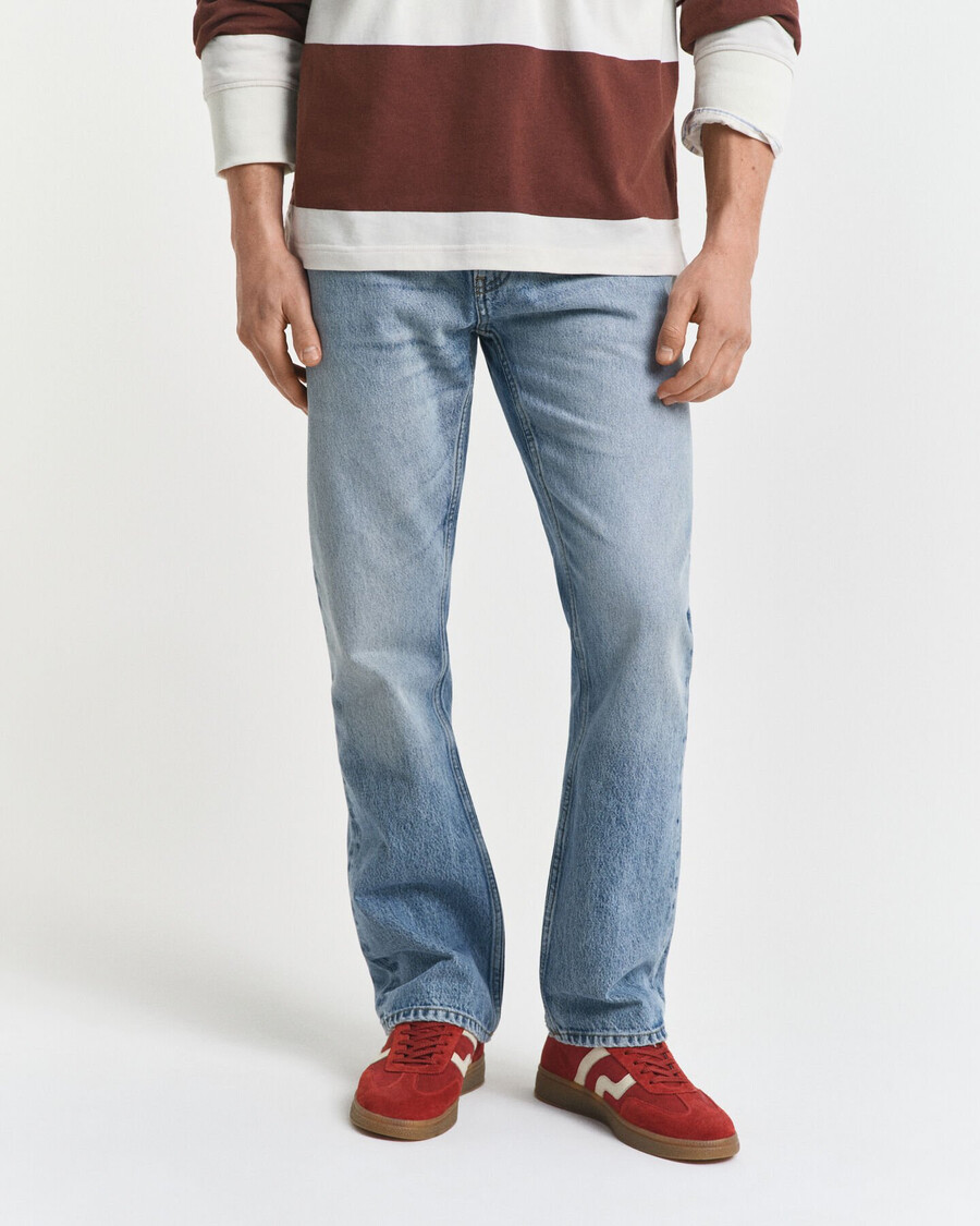 vintage washed bootcut jeans - semi light blue vintage