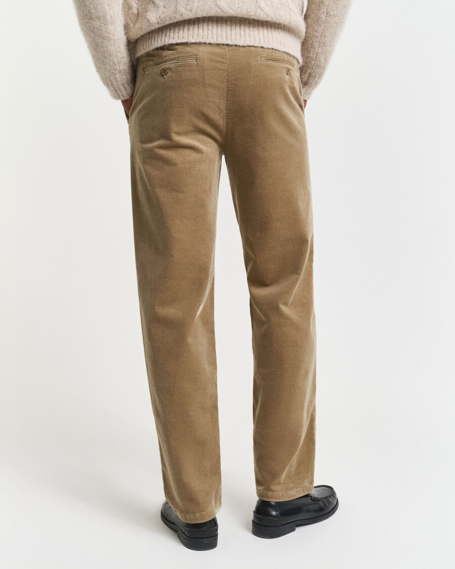 regular fit corduroy chinos - light taupe