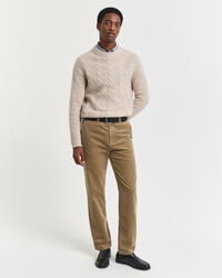 regular fit corduroy chinos - light taupe