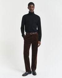 regular fit corduroy chinos - rich brown