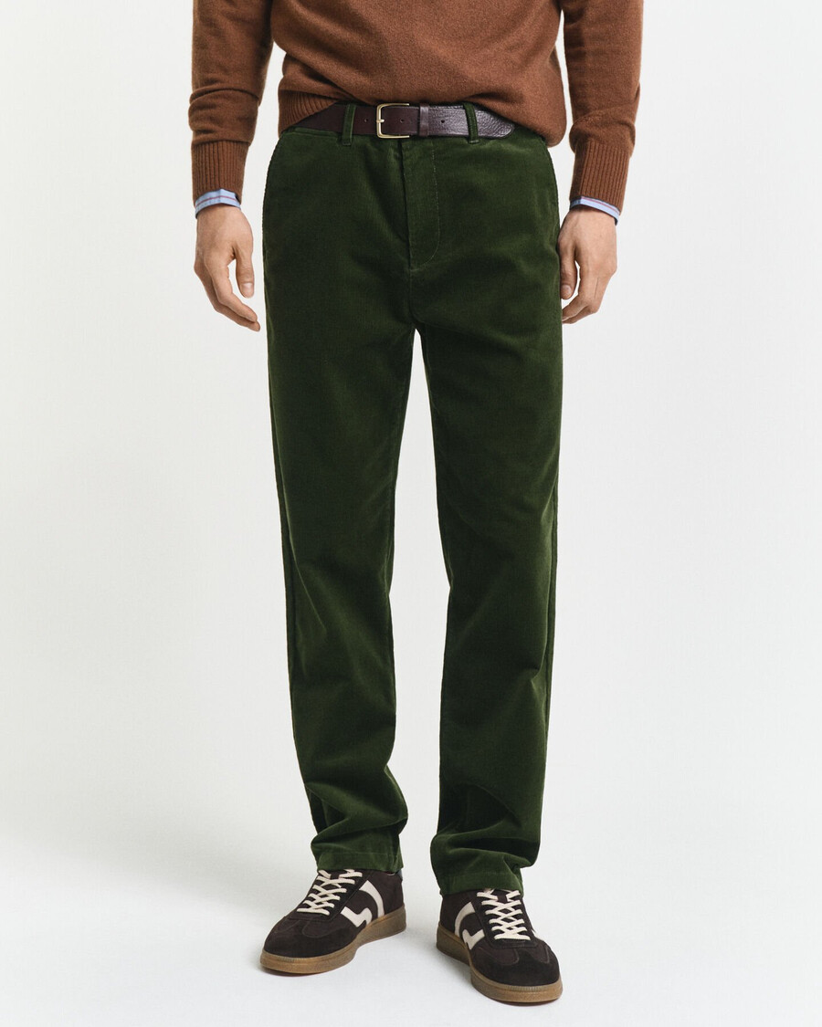 regular fit corduroy chinos - country green