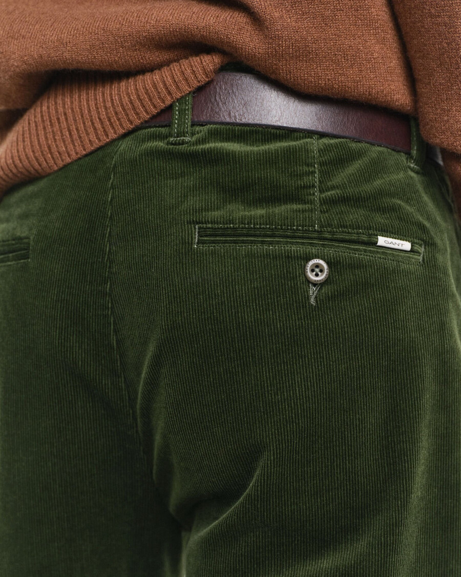 regular fit corduroy chinos - country green