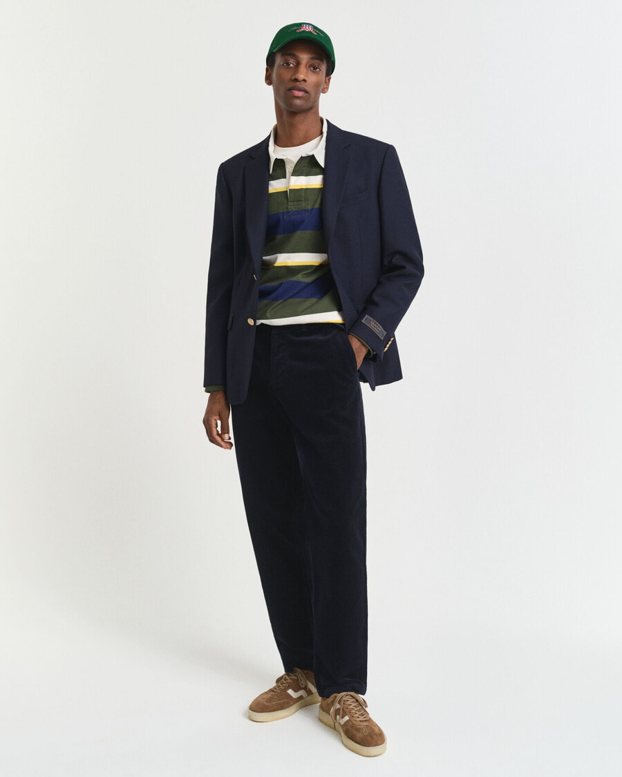 regular fit corduroy chinos - evening blue