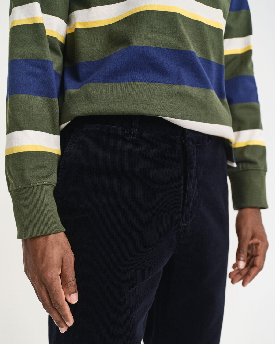 regular fit corduroy chinos - evening blue