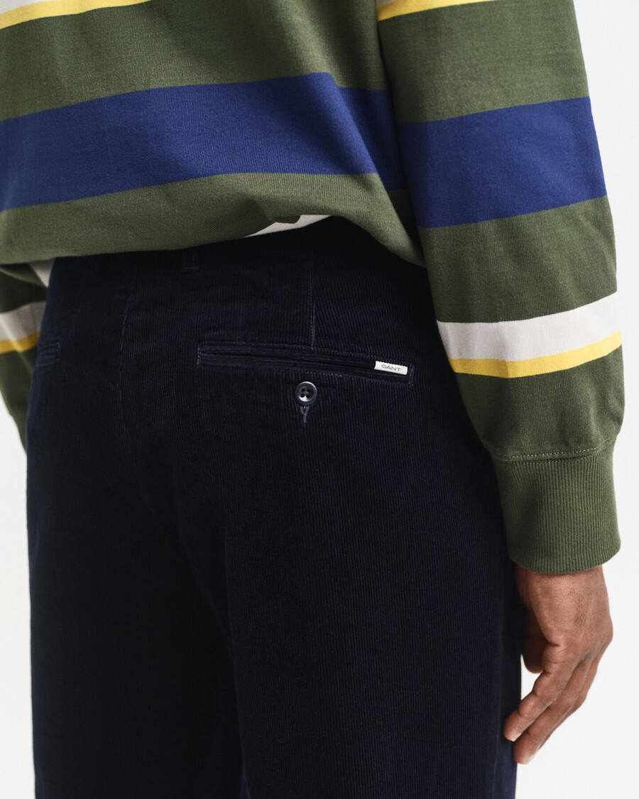 regular fit corduroy chinos - evening blue