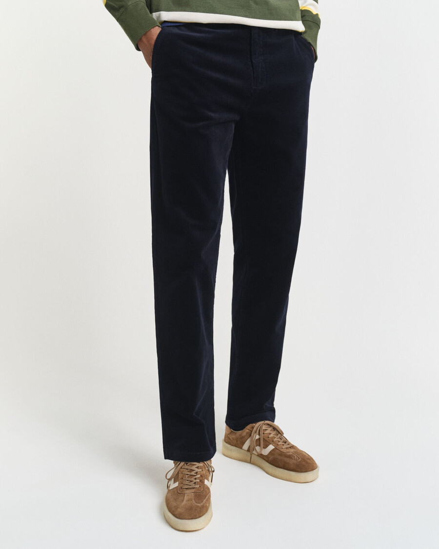 regular fit corduroy chinos - evening blue