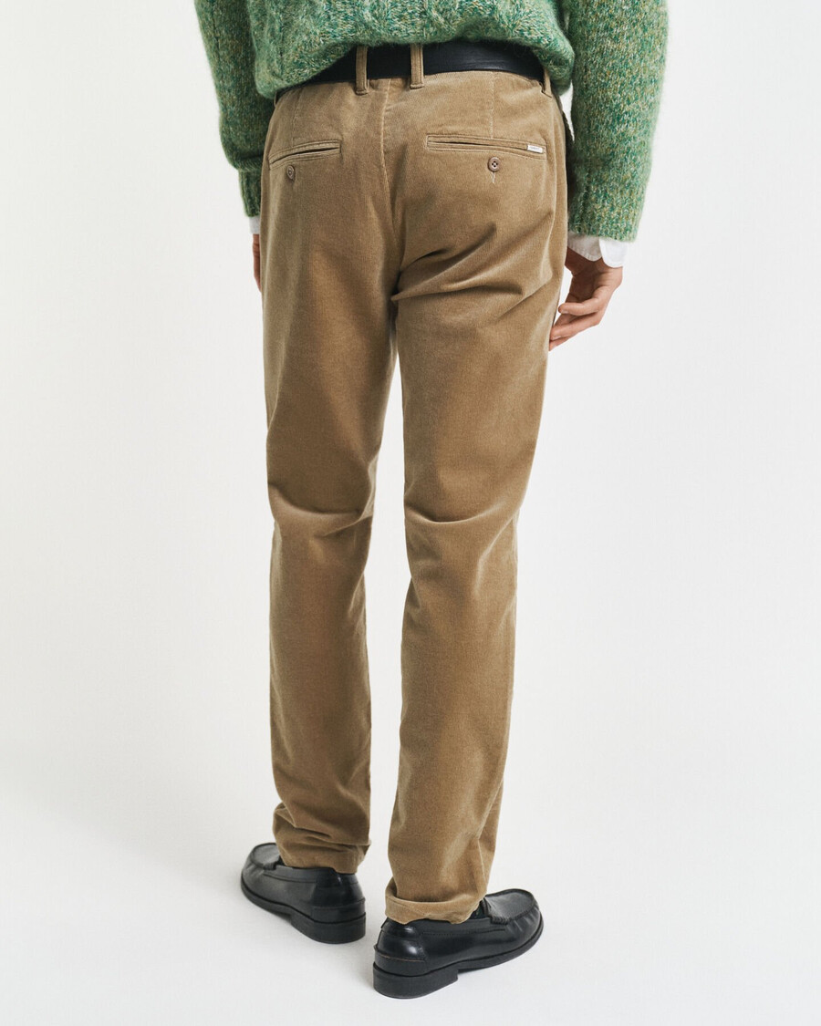 slim fit corduroy chinos - light taupe
