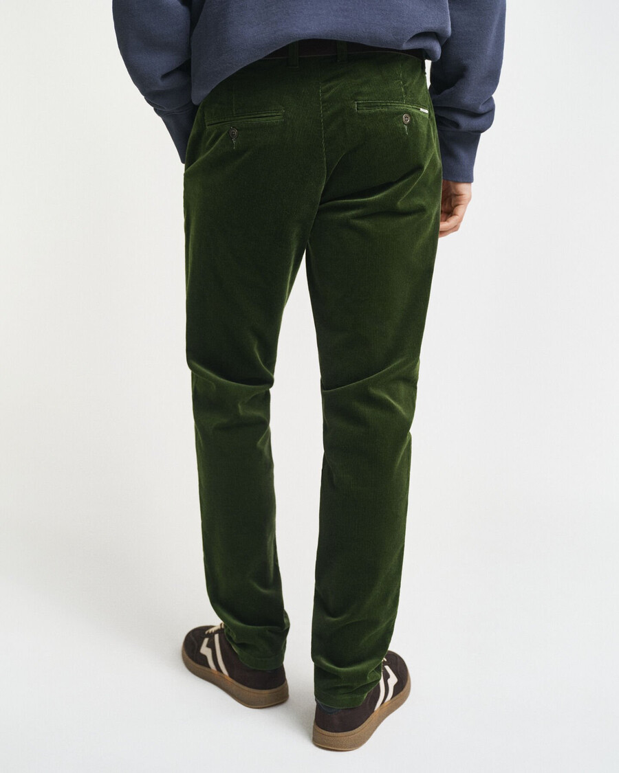 slim fit corduroy chinos - country green