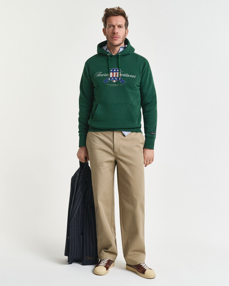 relaxed fit cotton twill chinos - light taupe