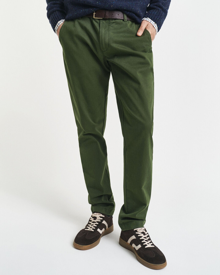 slim fit super comfort chinos - country green