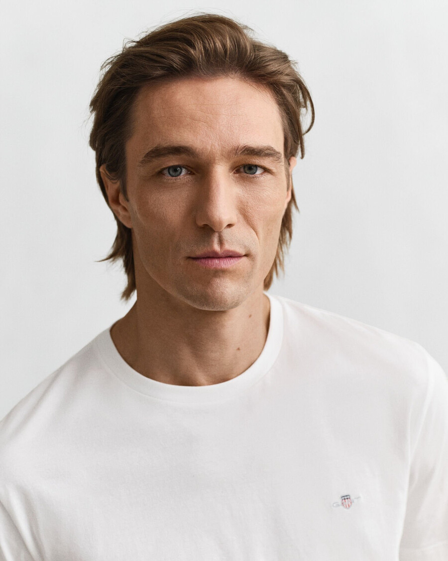regular fit shield tshirt - white