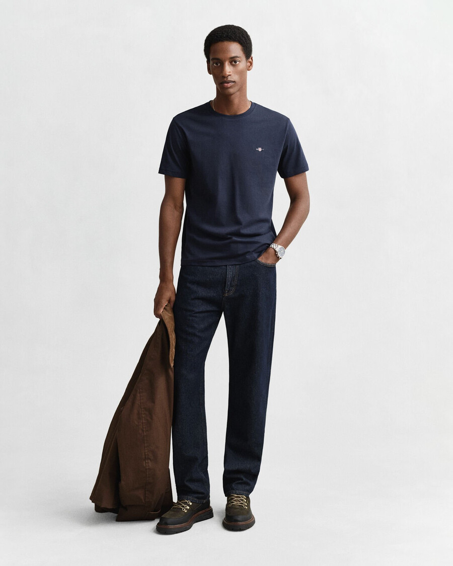 regular fit shield tshirt - evening blue