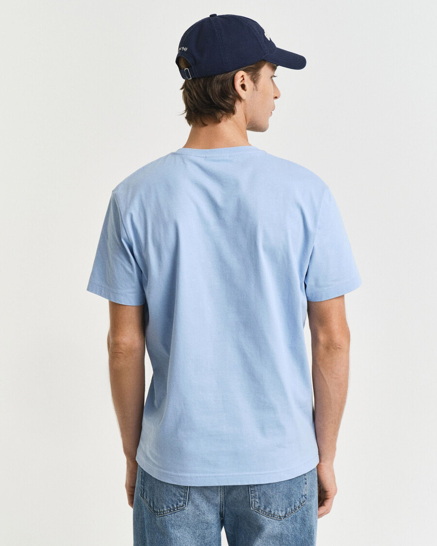 regular fit shield tshirt - capri blue