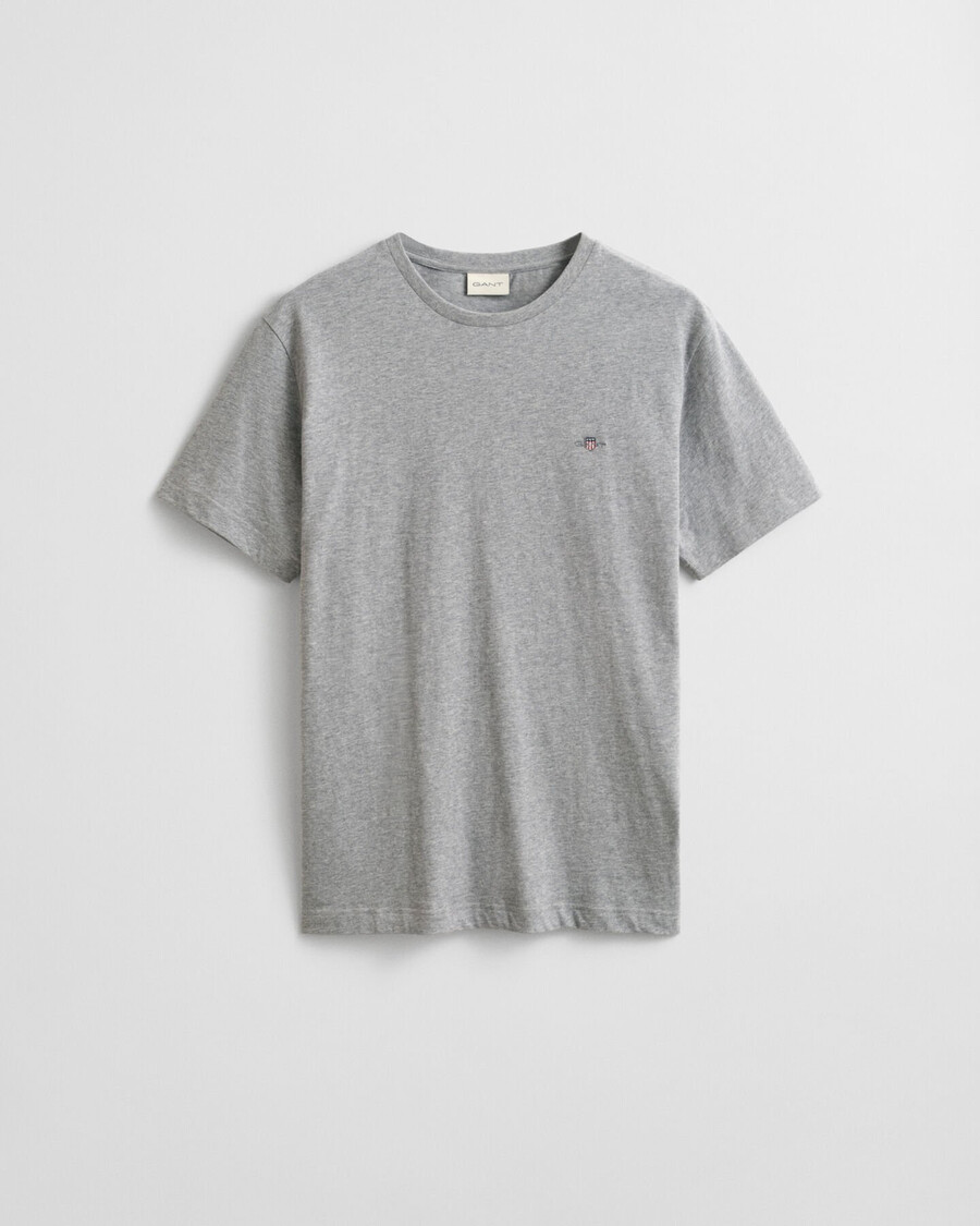 regular fit shield tshirt - grey melange