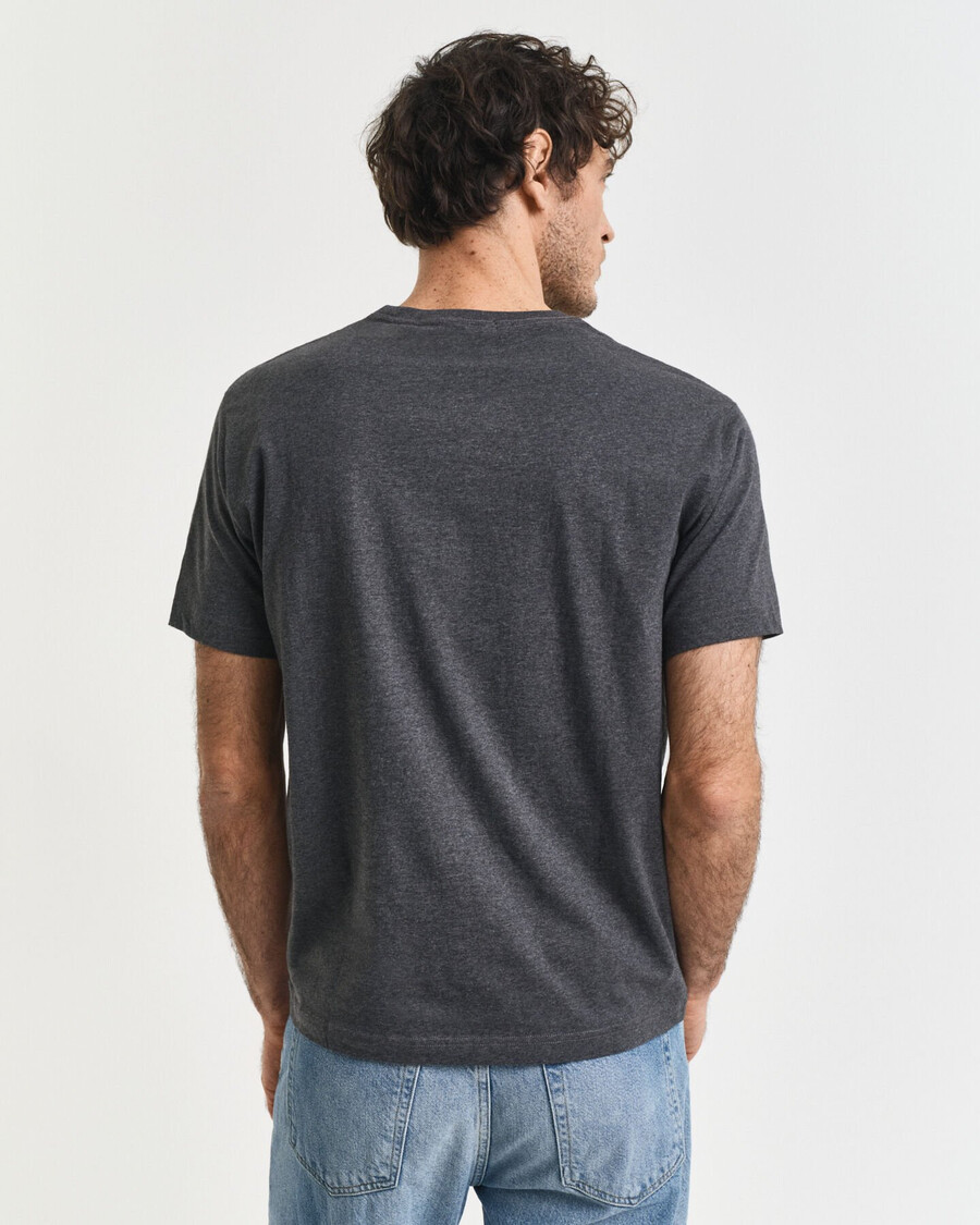 regular fit shield tshirt - antracit melange