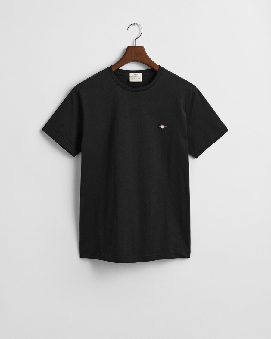 slim fit shield tshirt - black