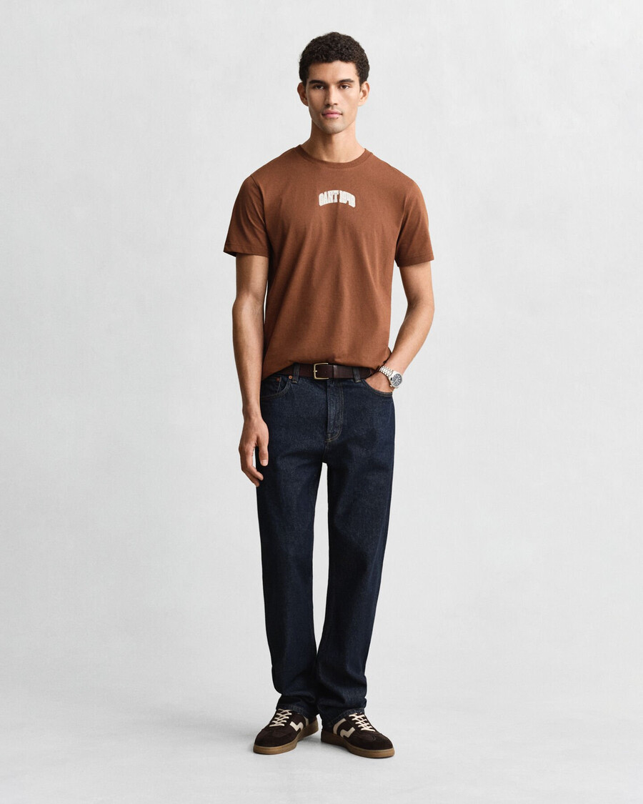1949 graphic tshirt - mahogany brown