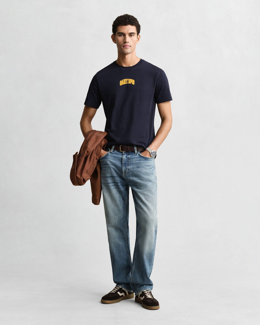 1949 graphic tshirt - evening blue