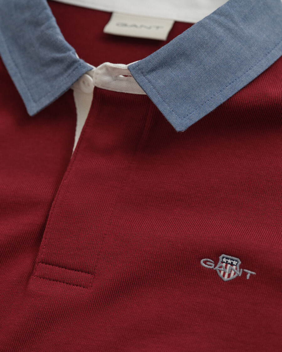 chambray collar heavy rugger - plumped red
