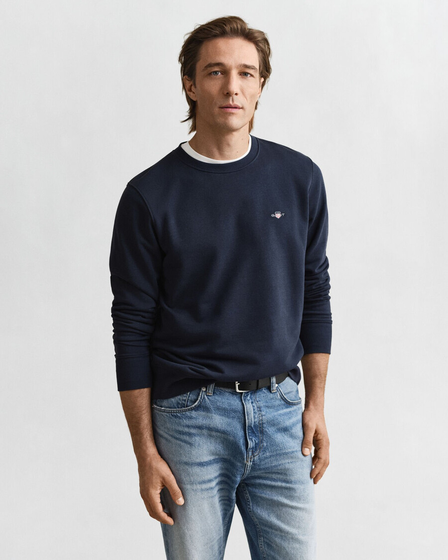 shield crew neck sweatshirt - evening blue