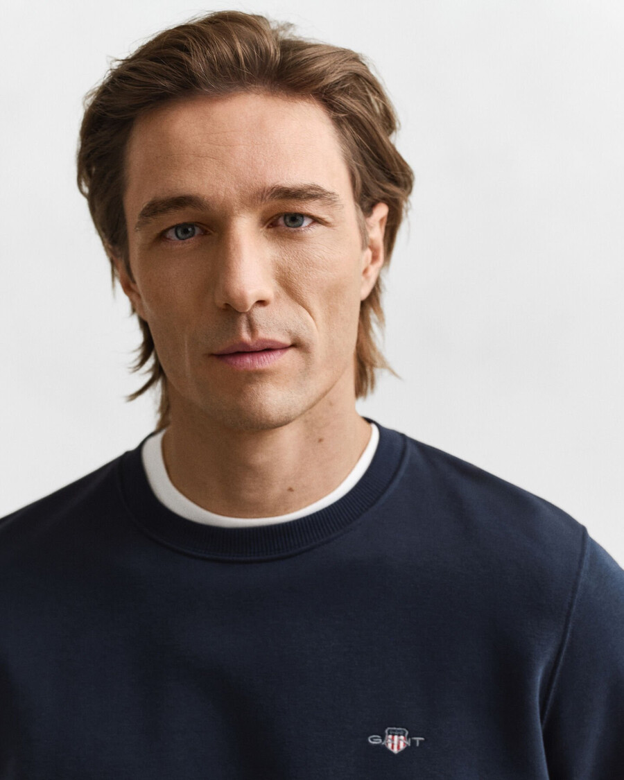 shield crew neck sweatshirt - evening blue
