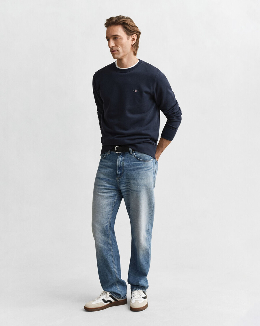 shield crew neck sweatshirt - evening blue