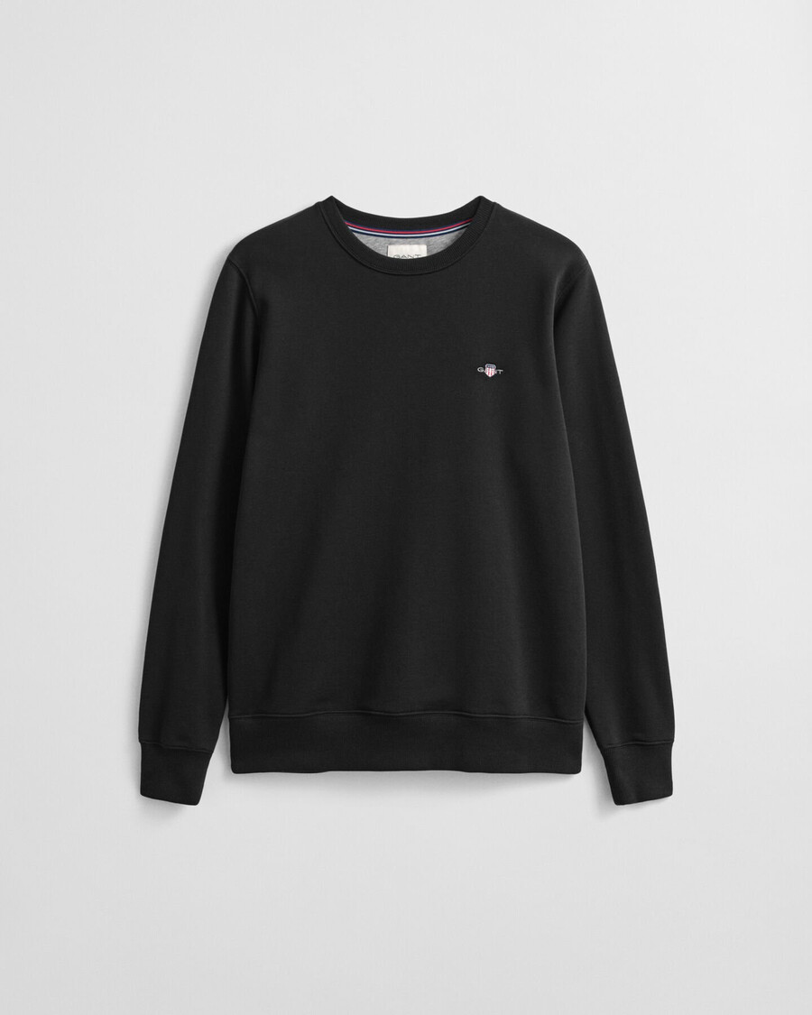shield crew neck sweatshirt - black