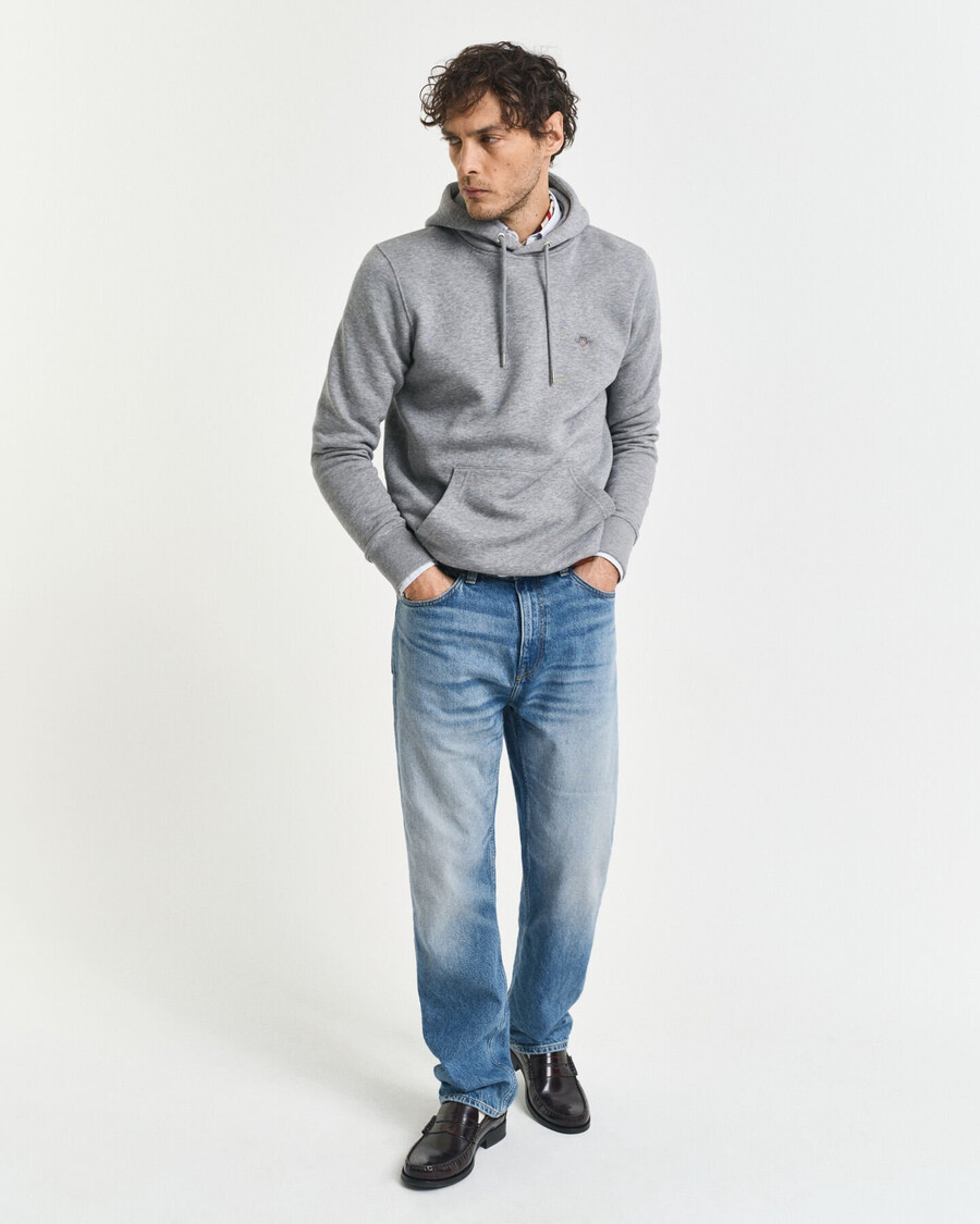 shield hoodie - grey melange