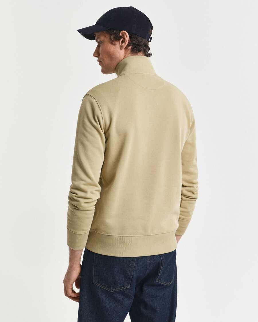 shield halfzip sweatshirt - woody beige
