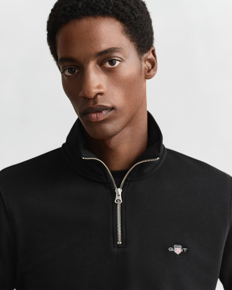 shield halfzip sweatshirt - black