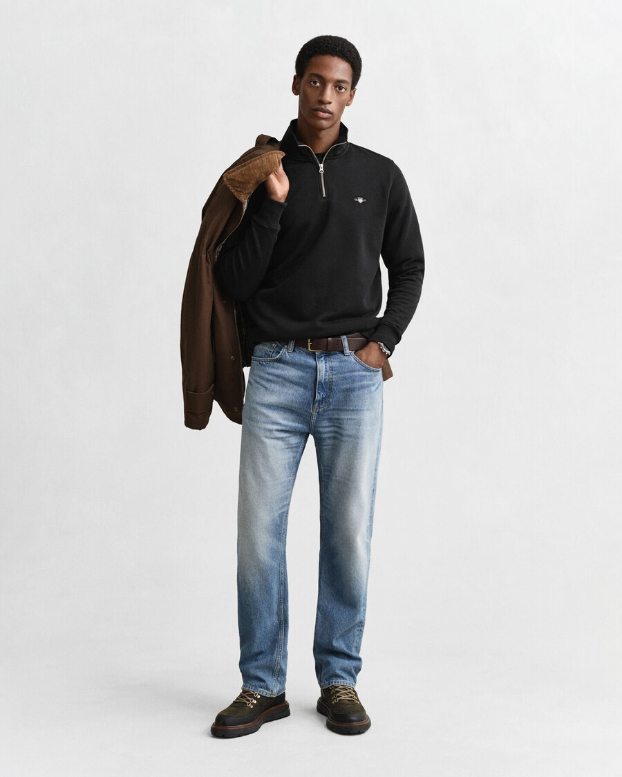 shield halfzip sweatshirt - black