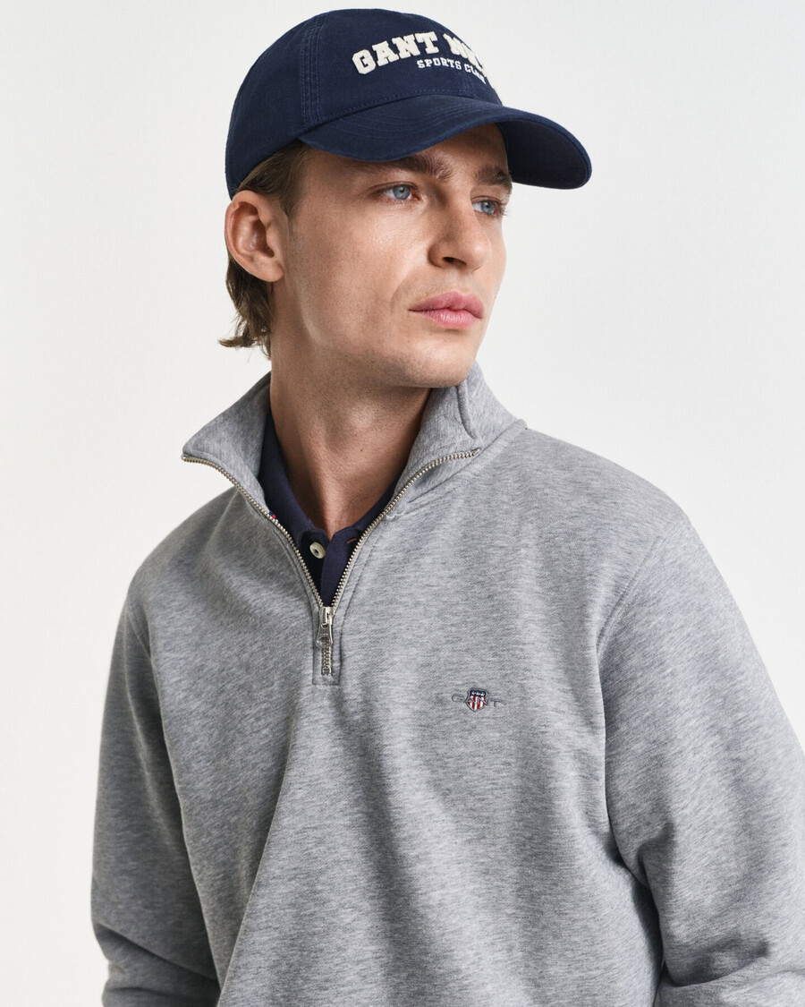 shield halfzip sweatshirt - grey melange