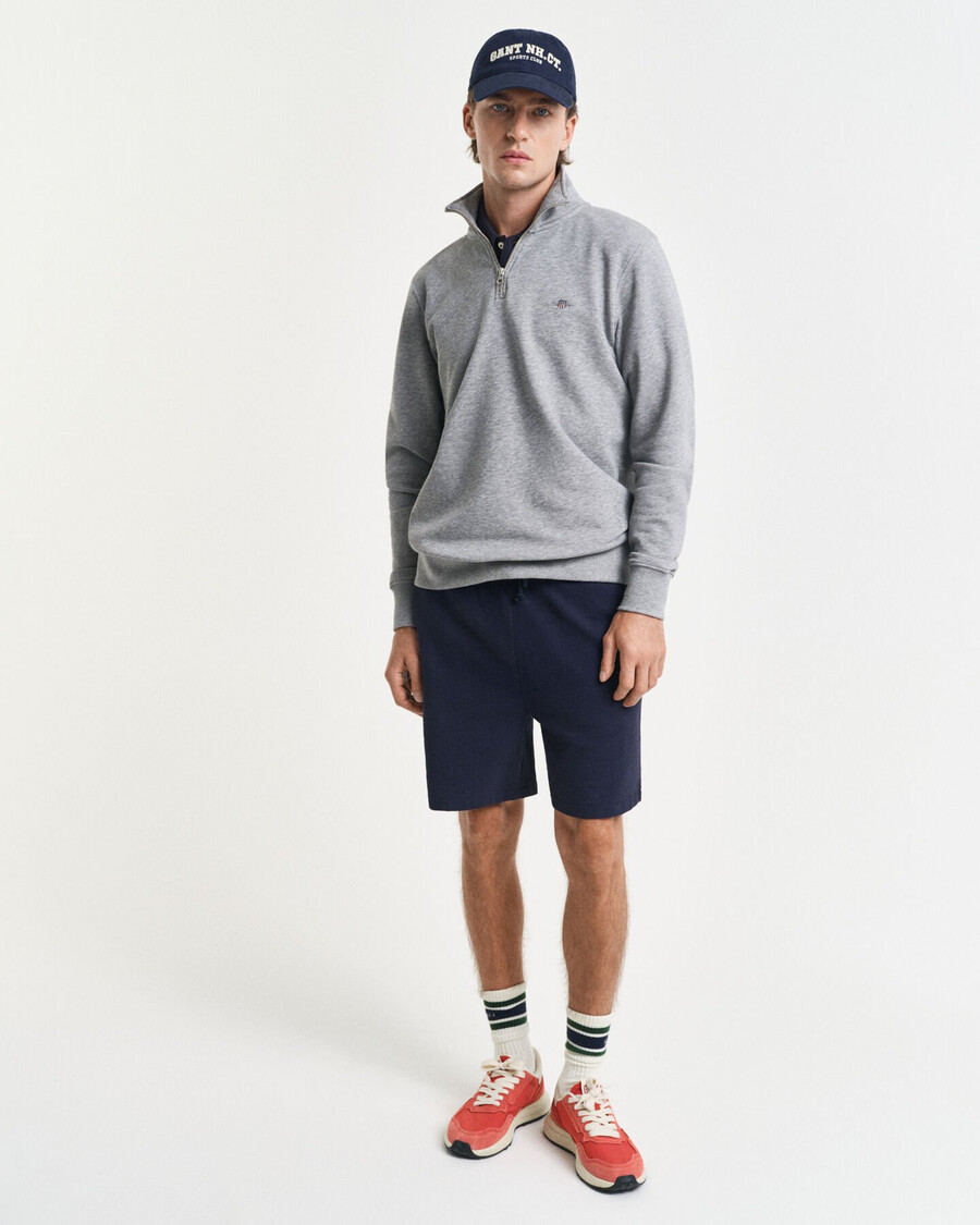 shield halfzip sweatshirt - grey melange