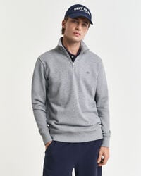 shield halfzip sweatshirt - grey melange