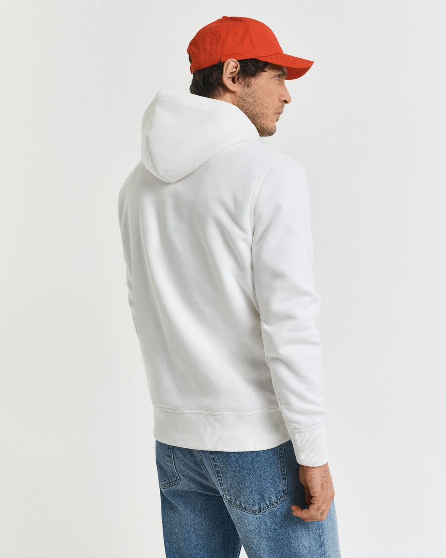 archive shield hoodie - eggshell