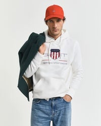 archive shield hoodie - eggshell