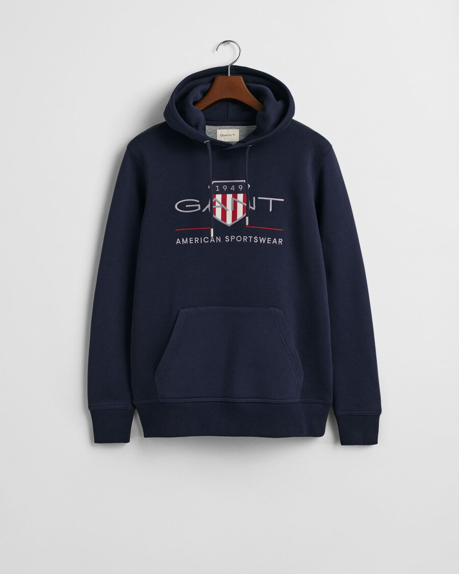 archive shield hoodie - evening blue