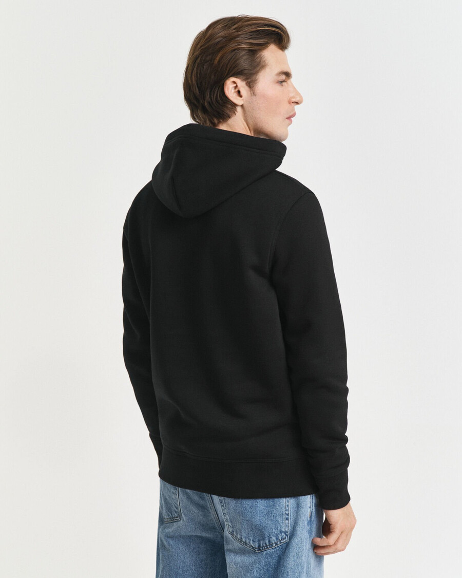 archive shield hoodie - black