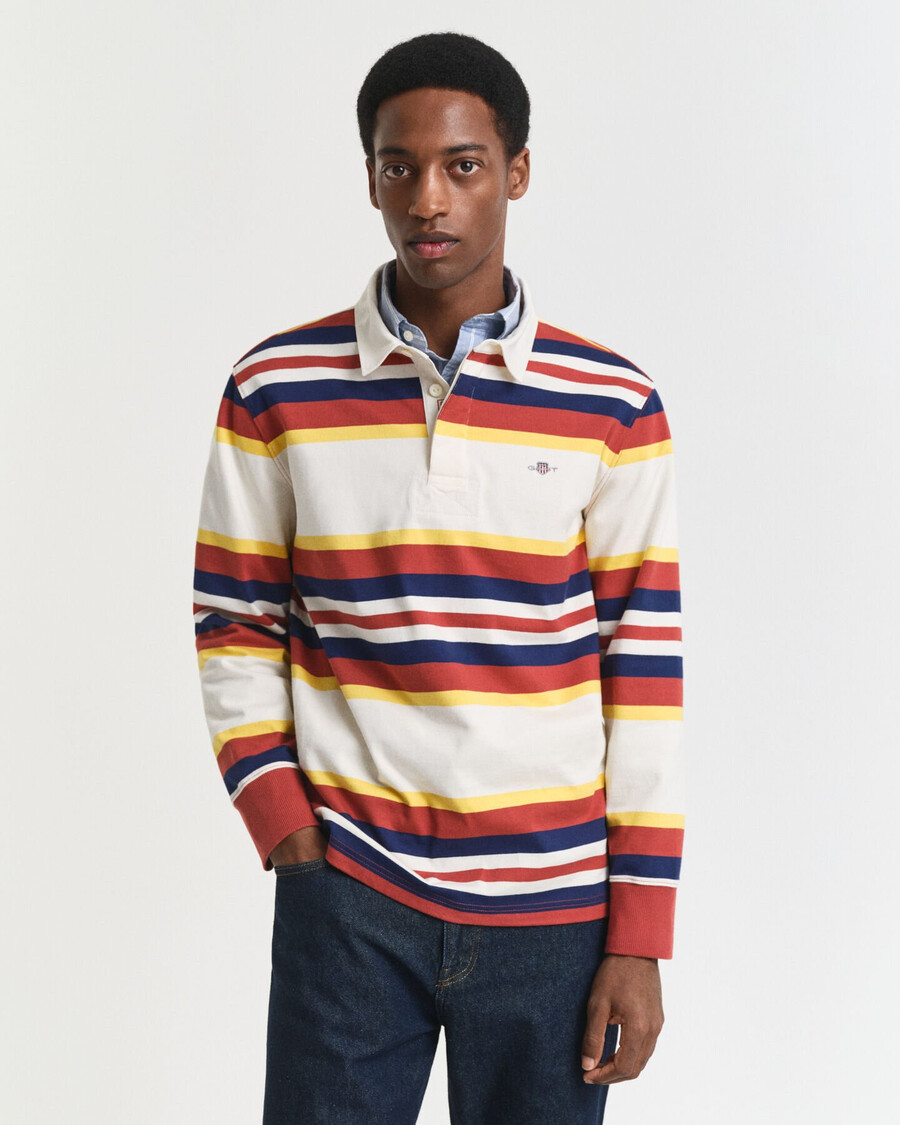 striped heavy rugger - modern rust