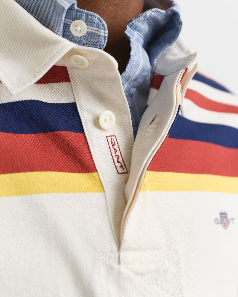striped heavy rugger - modern rust
