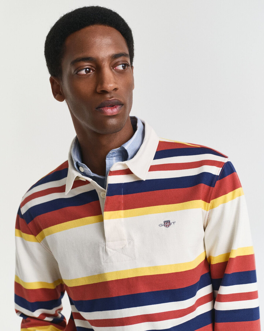 striped heavy rugger - modern rust