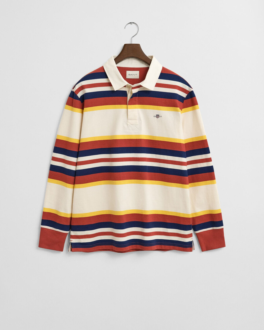 striped heavy rugger - modern rust