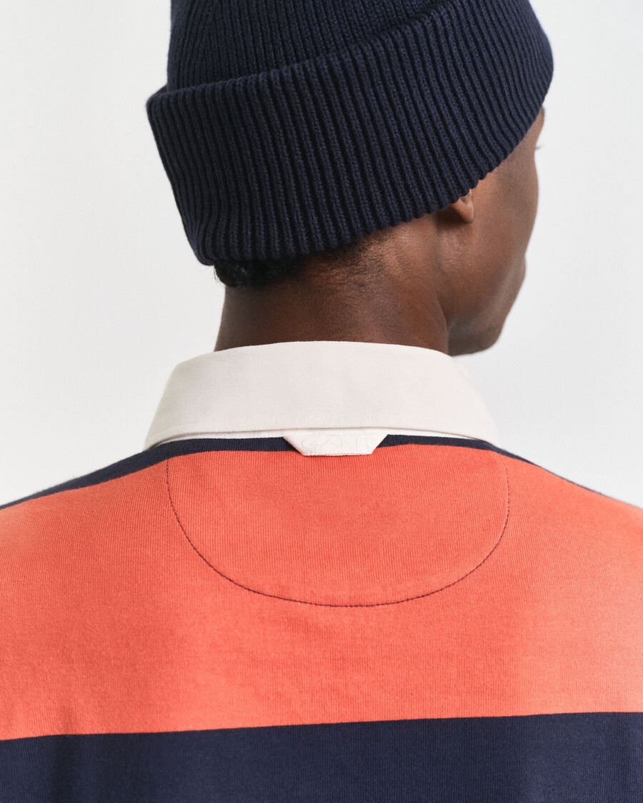 block striped heavy rugger - evening blue