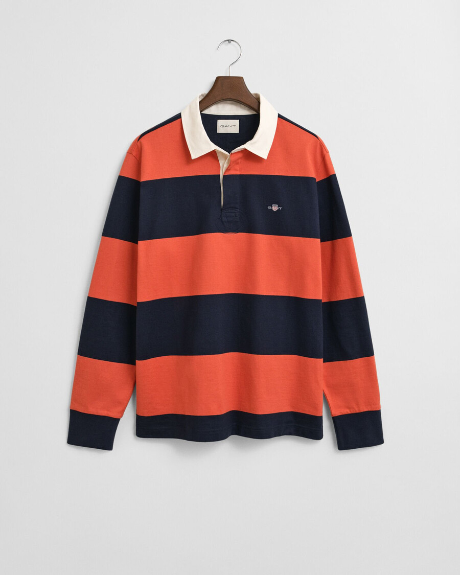 block striped heavy rugger - evening blue