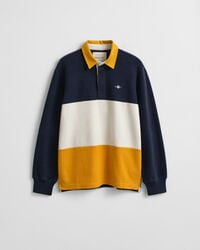 color blocked heavy rugger - evening blue